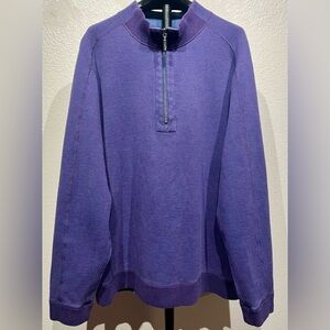 Tommy Bahama Purple Flipsider Reversible Half-zip Pullover - Size XL (Men’s)